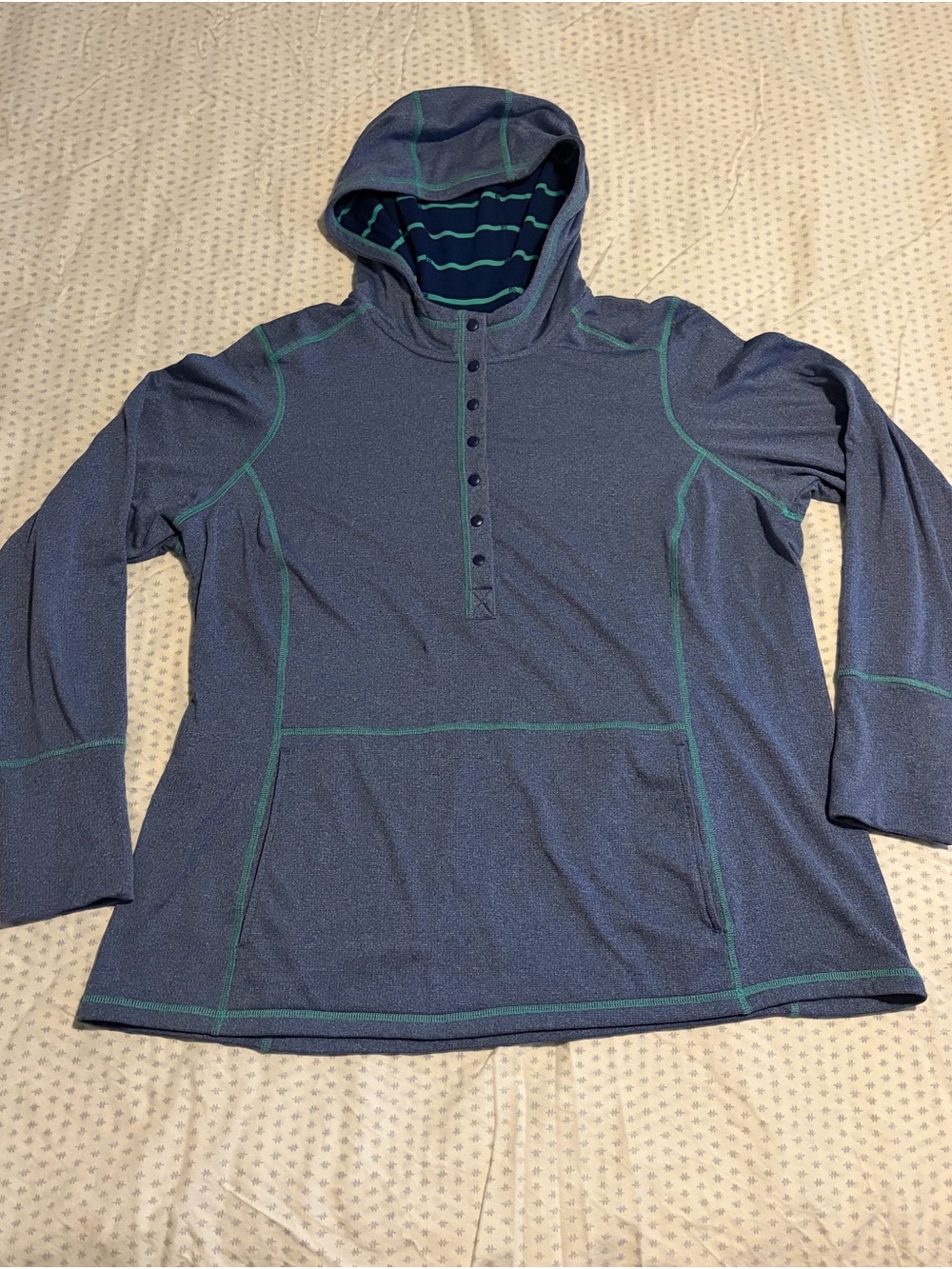REI Hooded Pullover with Snaps